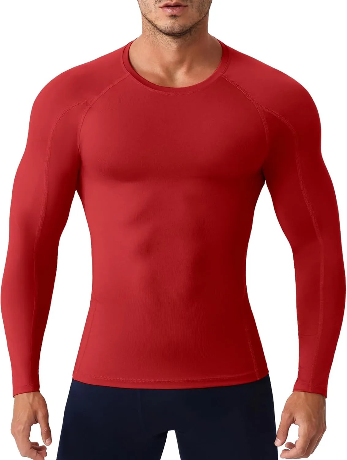 SPVISE Compression Shirt Men Long Sleeve, Cool Dry Men's Athletic Workout Running T-Shirt Tops, Sports Rash Guard Base Layer