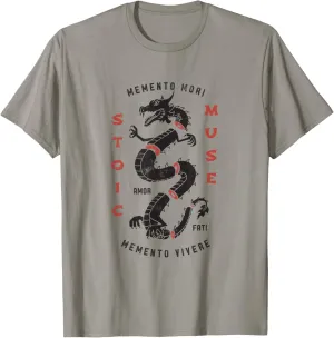 Stoic Quote | Memento Mori | Dragon Graphic T-Shirt