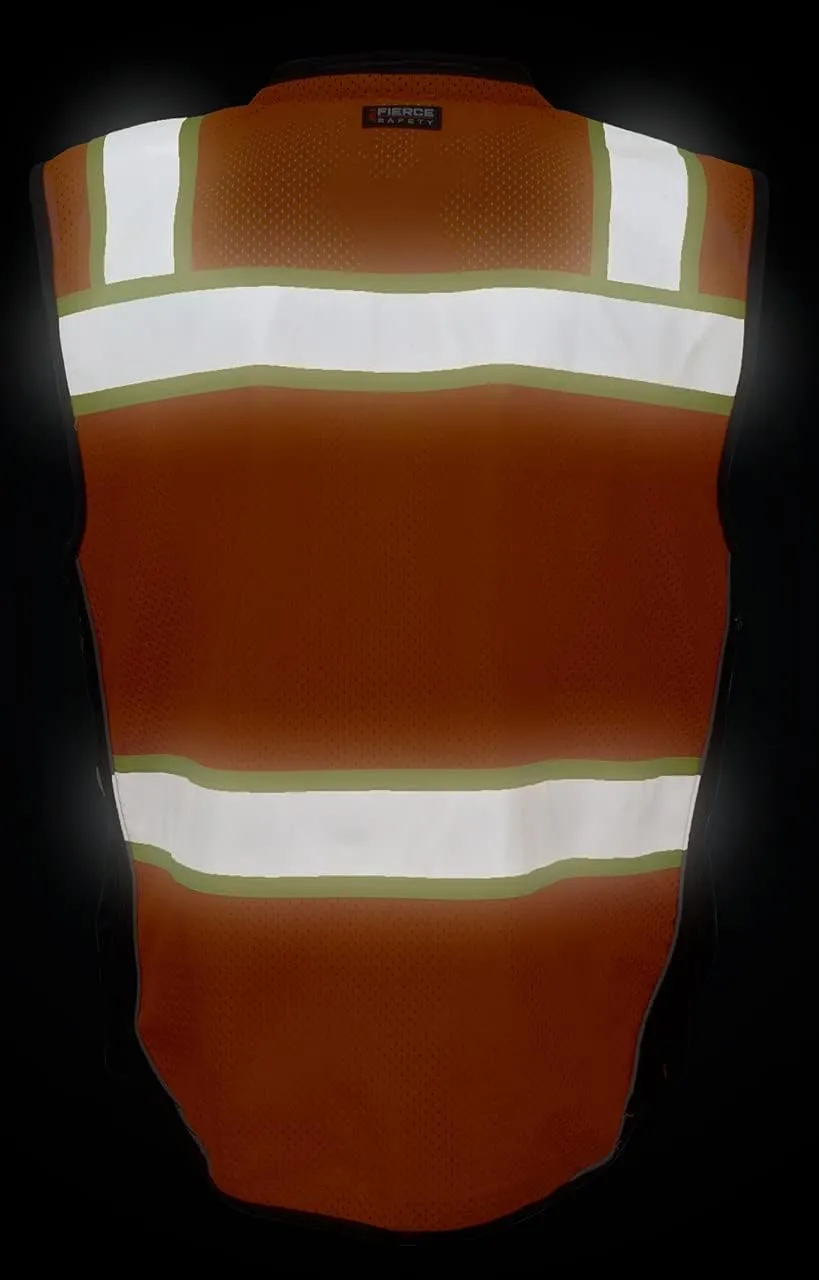 SU500 Premium Surveyors Class 2 Heavy Duty Vest, Tablet Pockets and Neck Padding