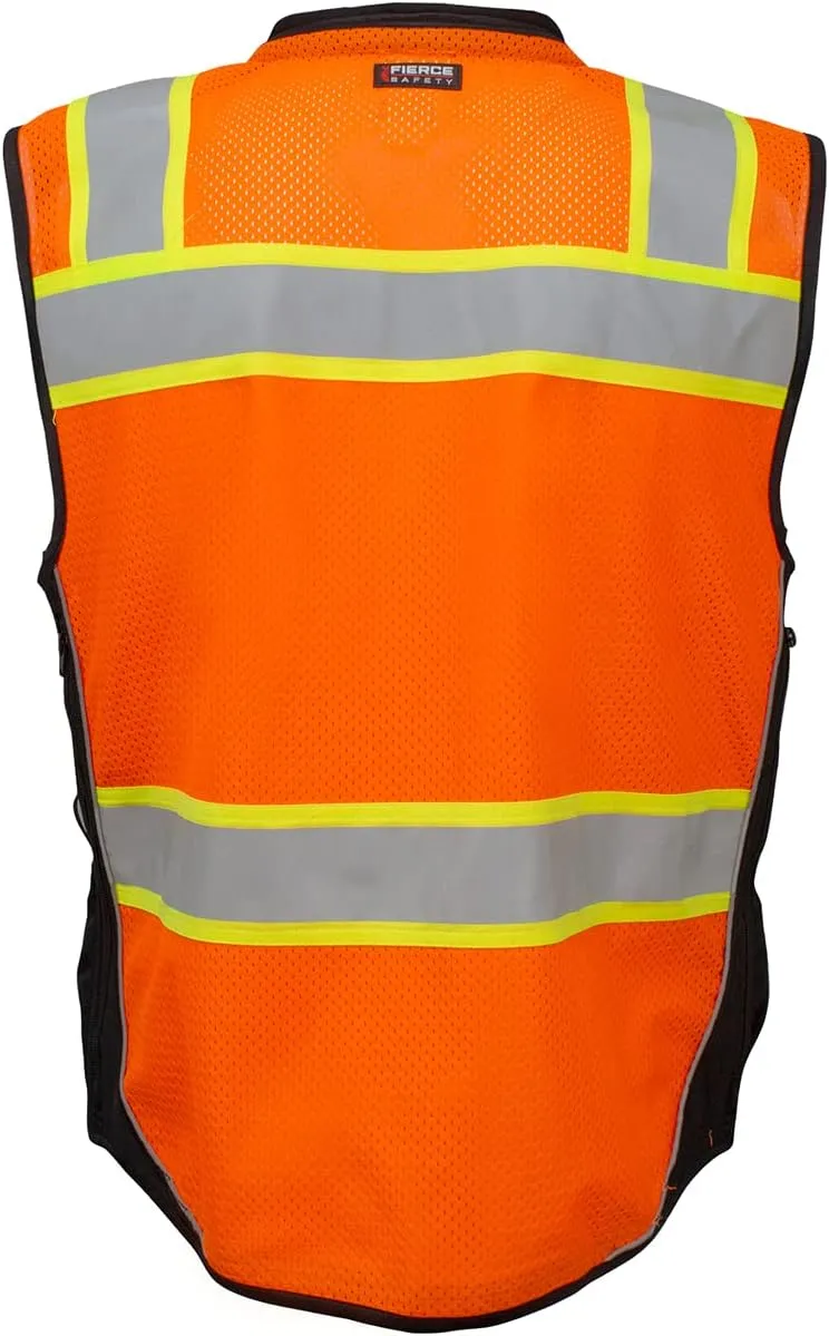SU500 Premium Surveyors Class 2 Heavy Duty Vest, Tablet Pockets and Neck Padding