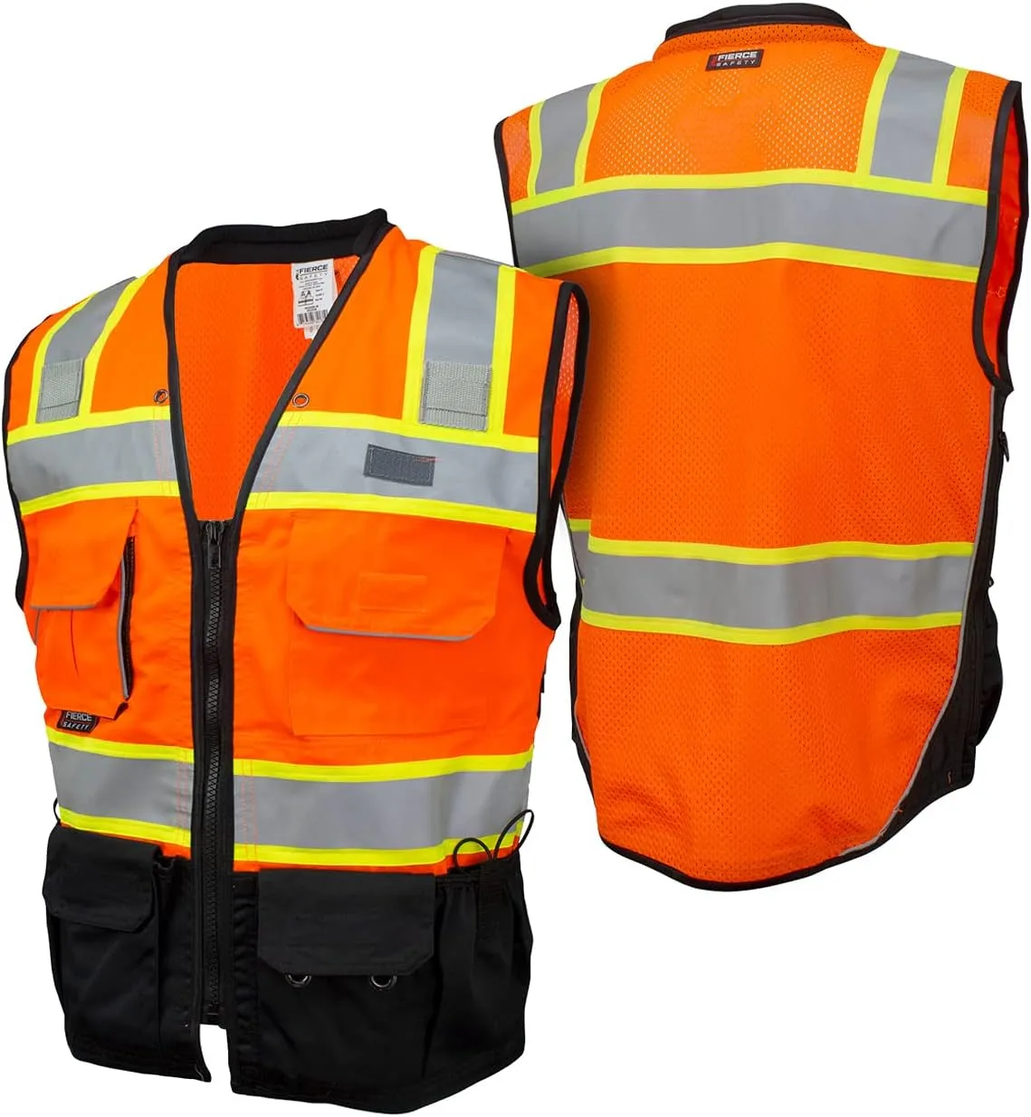 SU500 Premium Surveyors Class 2 Heavy Duty Vest, Tablet Pockets and Neck Padding
