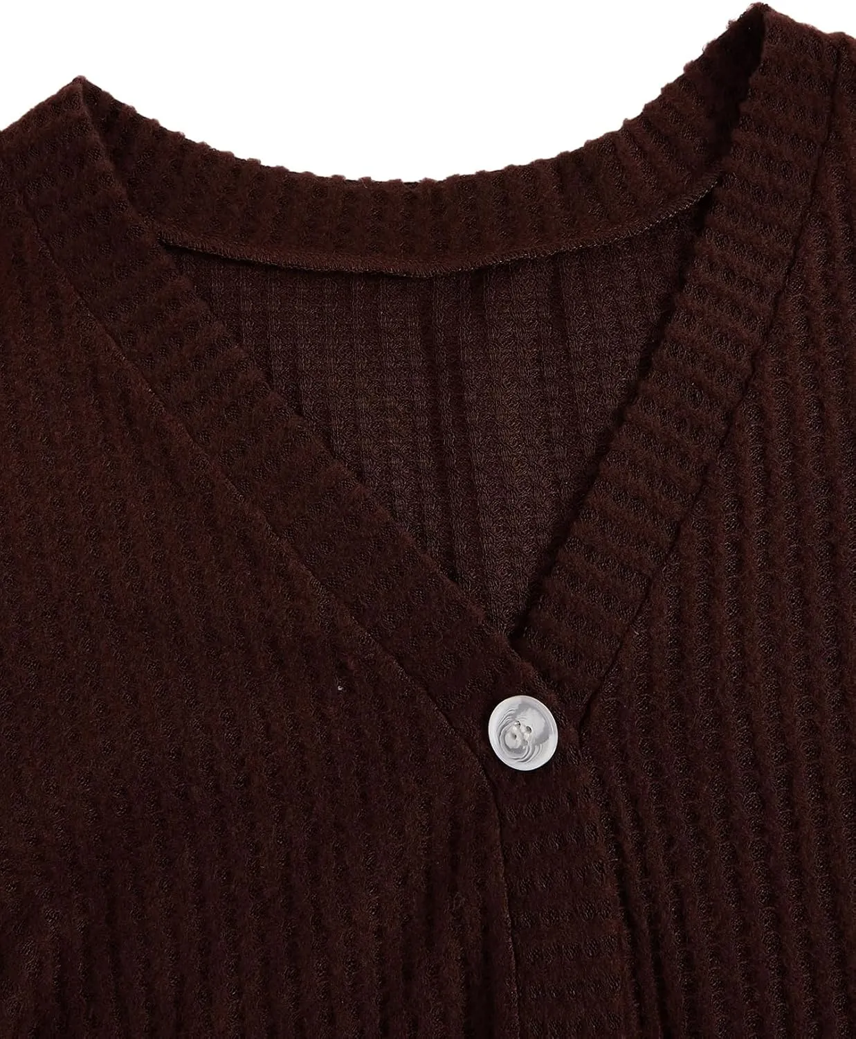 SweatyRocks Women's Long Sleeve Button Front V Neck Soft Knit Cardigan Sweaters