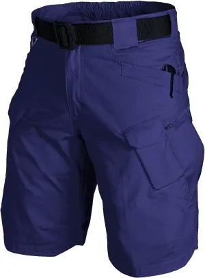 Tactical Work Shorts for Men Outdoor Casual Military Combat Hiking Cargo Shorts with Multi-Pocket (No Belt)