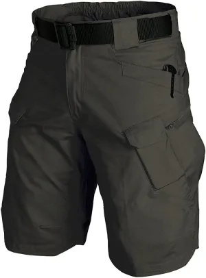 Tactical Work Shorts for Men Outdoor Casual Military Combat Hiking Cargo Shorts with Multi-Pocket (No Belt)
