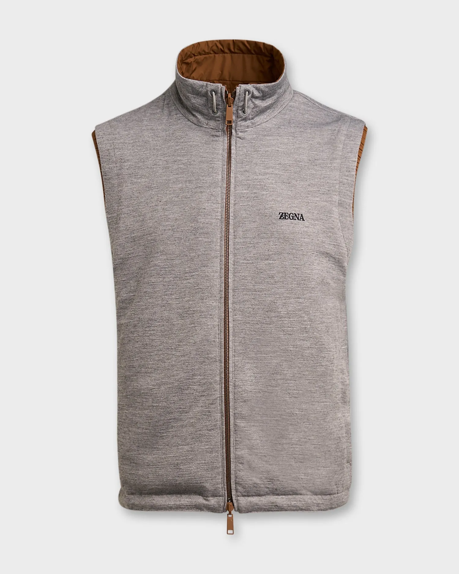 Tan Technical Fabric Reversible Vest