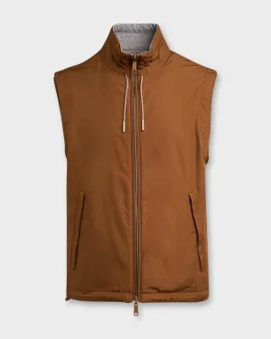 Tan Technical Fabric Reversible Vest