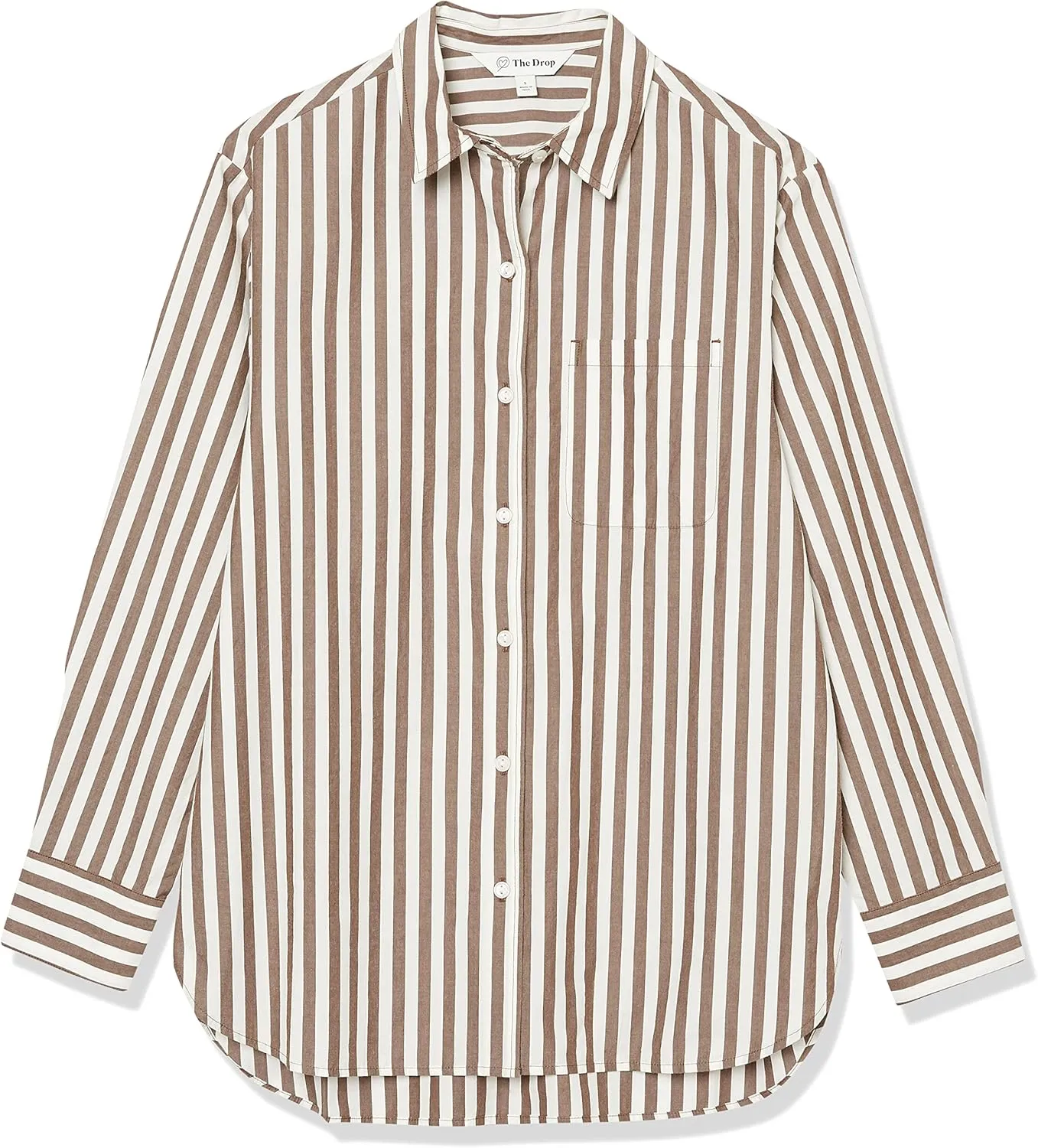 The Drop Women's Kendra Loose Fit Long Shirt