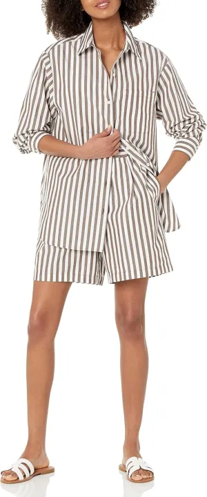 The Drop Women's Kendra Loose Fit Long Shirt