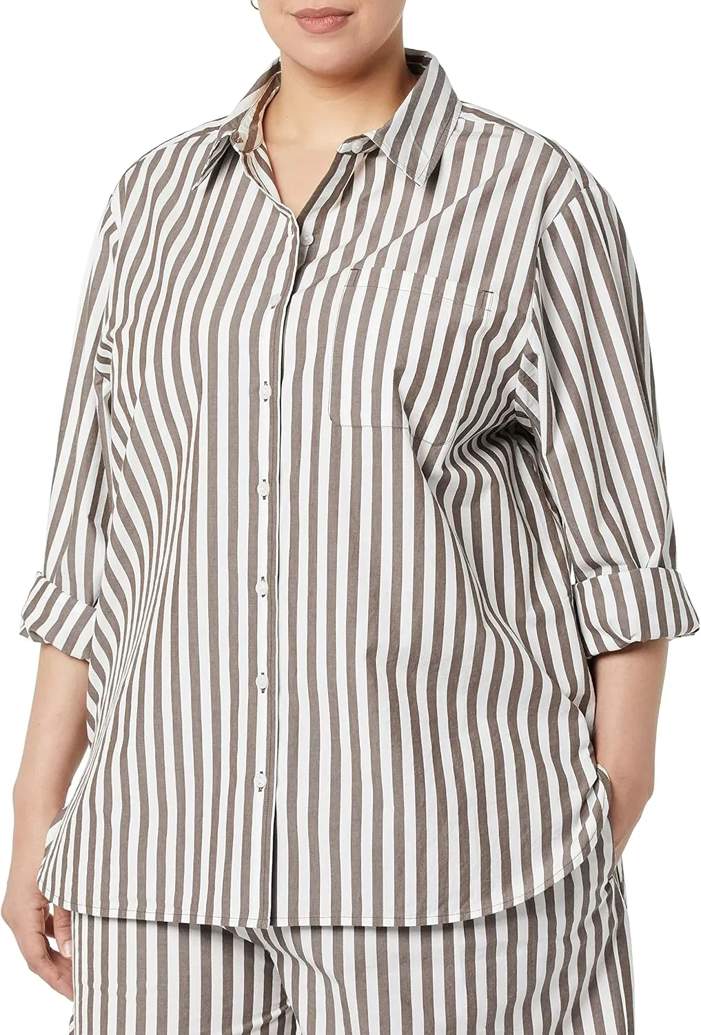 The Drop Women's Kendra Loose Fit Long Shirt
