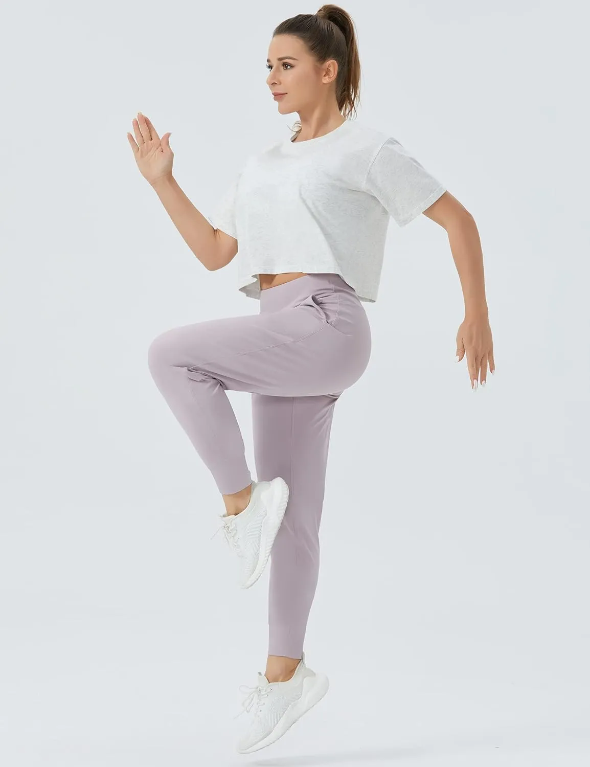 THE GYM PEOPLE Women's Workout Crop Top T-Shirt Short Sleeve Boxy Yoga Running Cropped Basic Tee