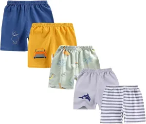 Toddler Baby Boy Shorts - Dinosaur Lightweight Cotton Shorts for Kids Boys Summer Elastic Waist Short Pants