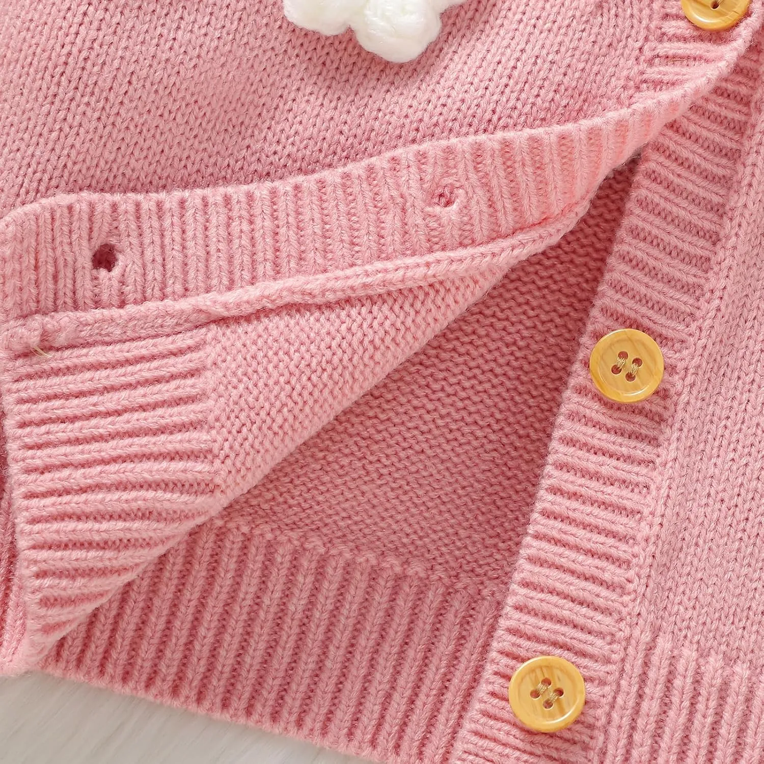 Toddler Baby Girl Sweater Floral Cardigan Knit Long Sleeve Coat Cute Fall Winter Outfits Clothes Infant Newborn