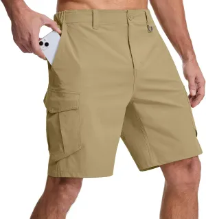Toomett Mens Hiking Cargo Shorts Quick Dry Lightweight Travel Fishing Camping Golf Shorts with Multi Pockets