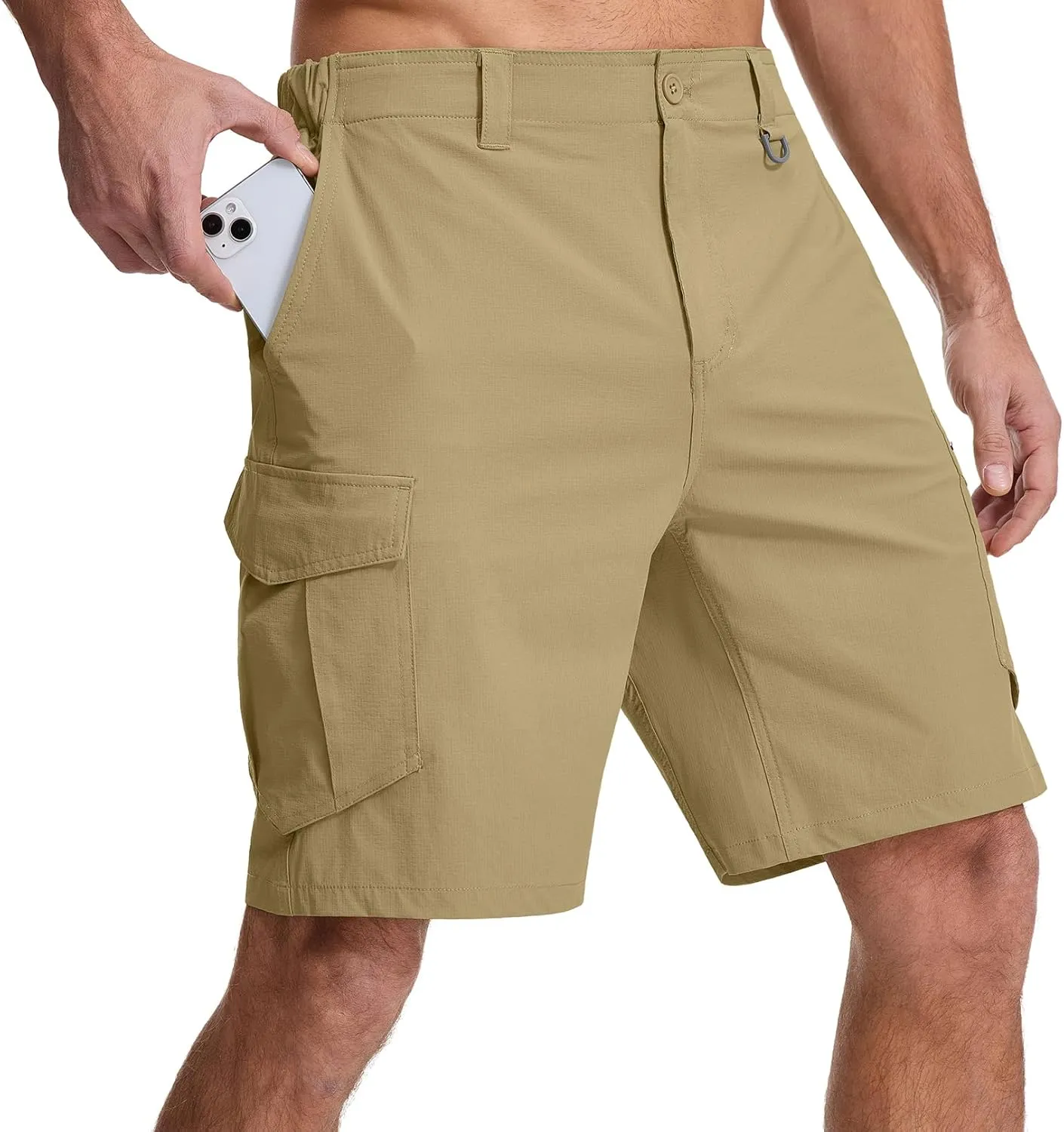 Toomett Mens Hiking Cargo Shorts Quick Dry Lightweight Travel Fishing Camping Golf Shorts with Multi Pockets