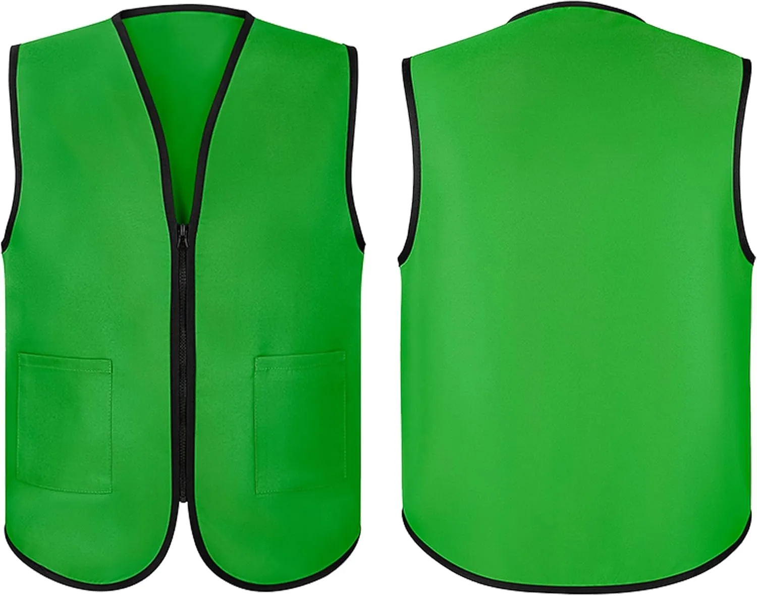 TopTie Supermarket Uniform Vest Zipper Volunteers Event Vest Unisex Waistcoat