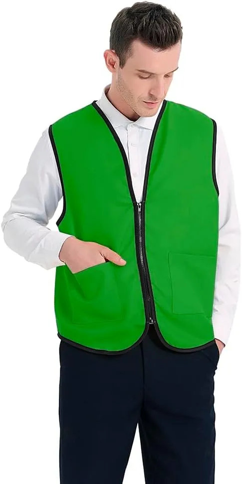 TopTie Supermarket Uniform Vest Zipper Volunteers Event Vest Unisex Waistcoat