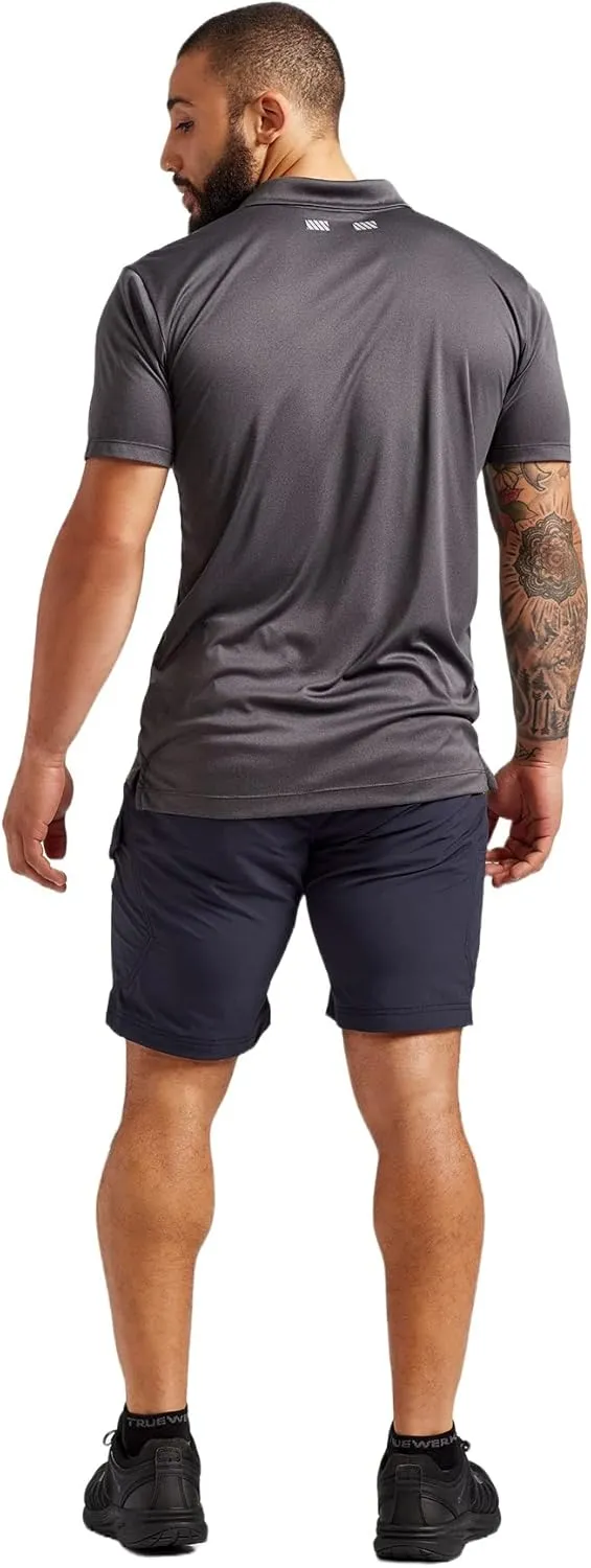 TRUEWERK Mens Work Shorts - T1 Werkshorts, Moisture Wicking, Multi-Pocket, Tactical Cargo Shorts with 4-Way Stretch