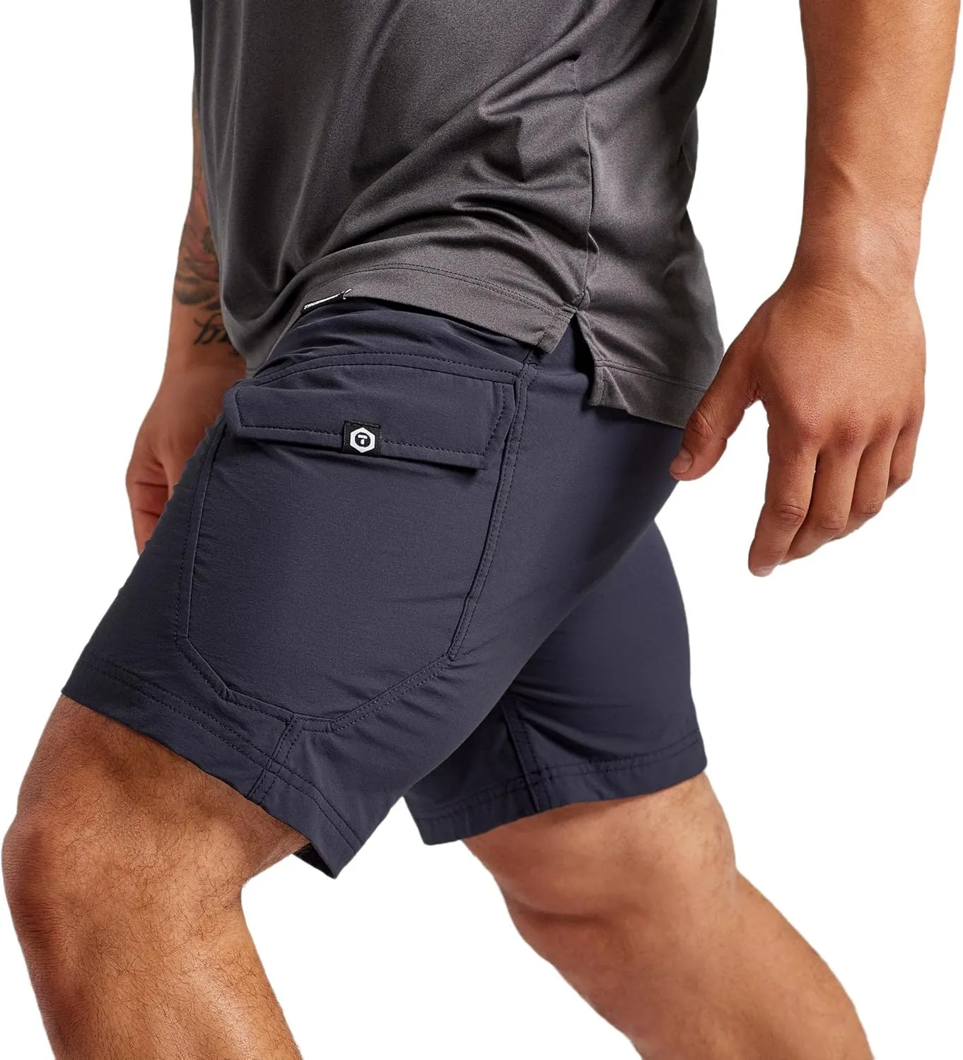 TRUEWERK Mens Work Shorts - T1 Werkshorts, Moisture Wicking, Multi-Pocket, Tactical Cargo Shorts with 4-Way Stretch