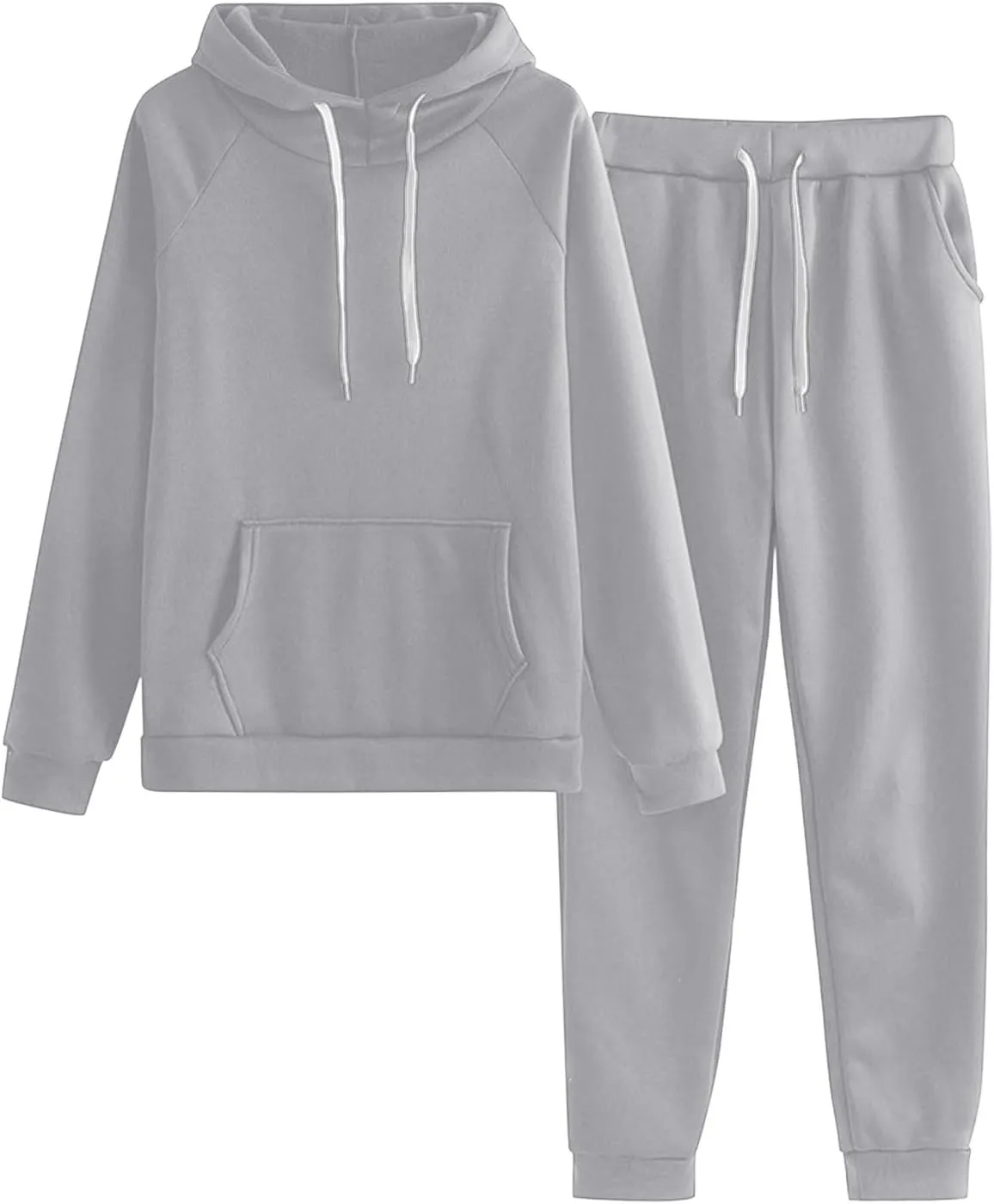 Two Piece Sets for Women Long Sleeve Crewneck Graphic Sweatsuits Sweatshirt Wide Leg Sweatpant Tracksuits