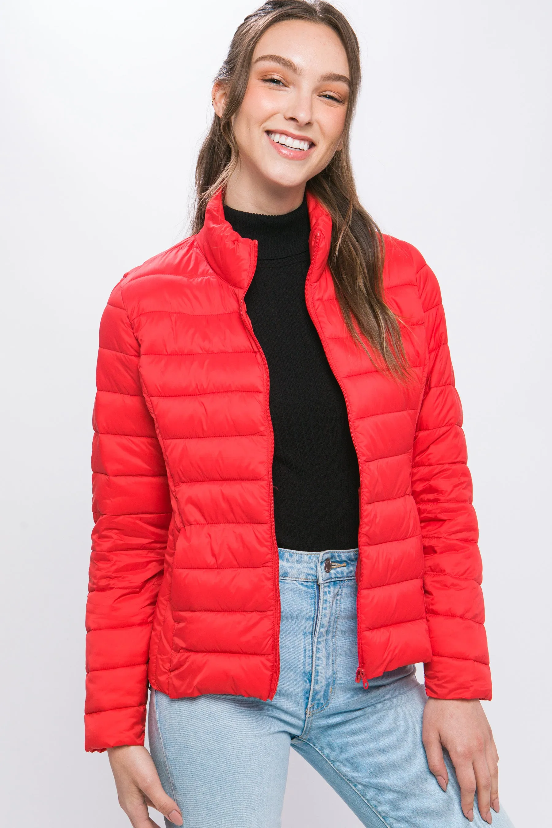 Ultra Lightweight Padded Thermal Zip Up Jacket