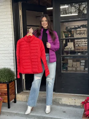 Ultra Lightweight Padded Thermal Zip Up Jacket