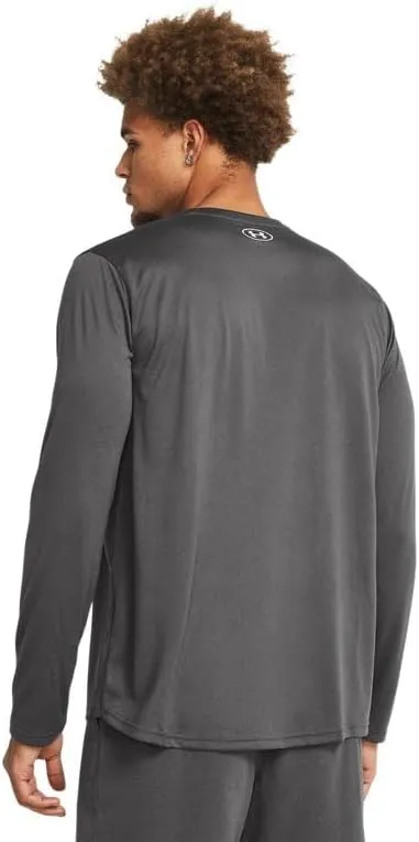 Under Armour Men's Team Tech Loose White/Grey Long Sleeve Shirt