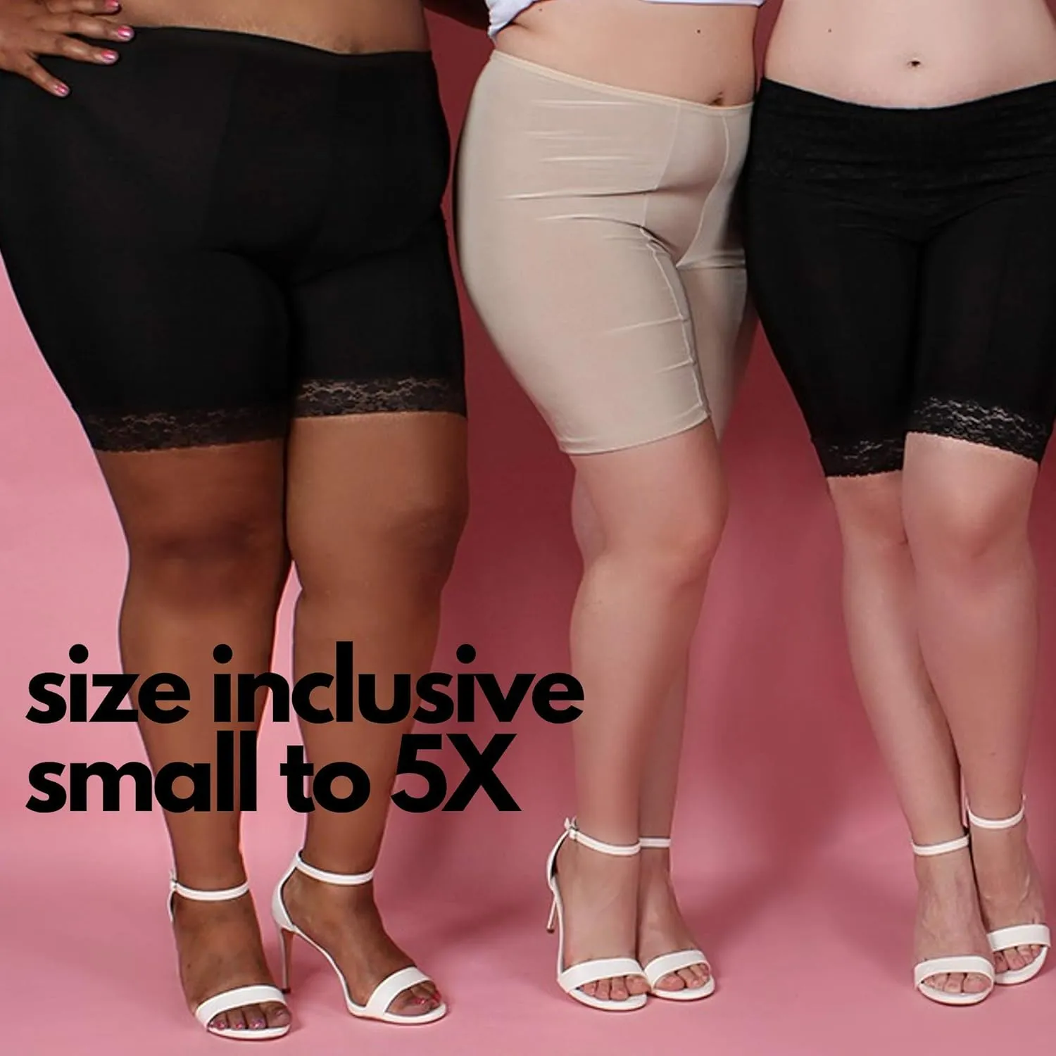 Undersummers Classic Shortlette, Thigh Anti Chafing Shorts Women Slip Shorts for Women Under Dress, Undergarments for Dresses
