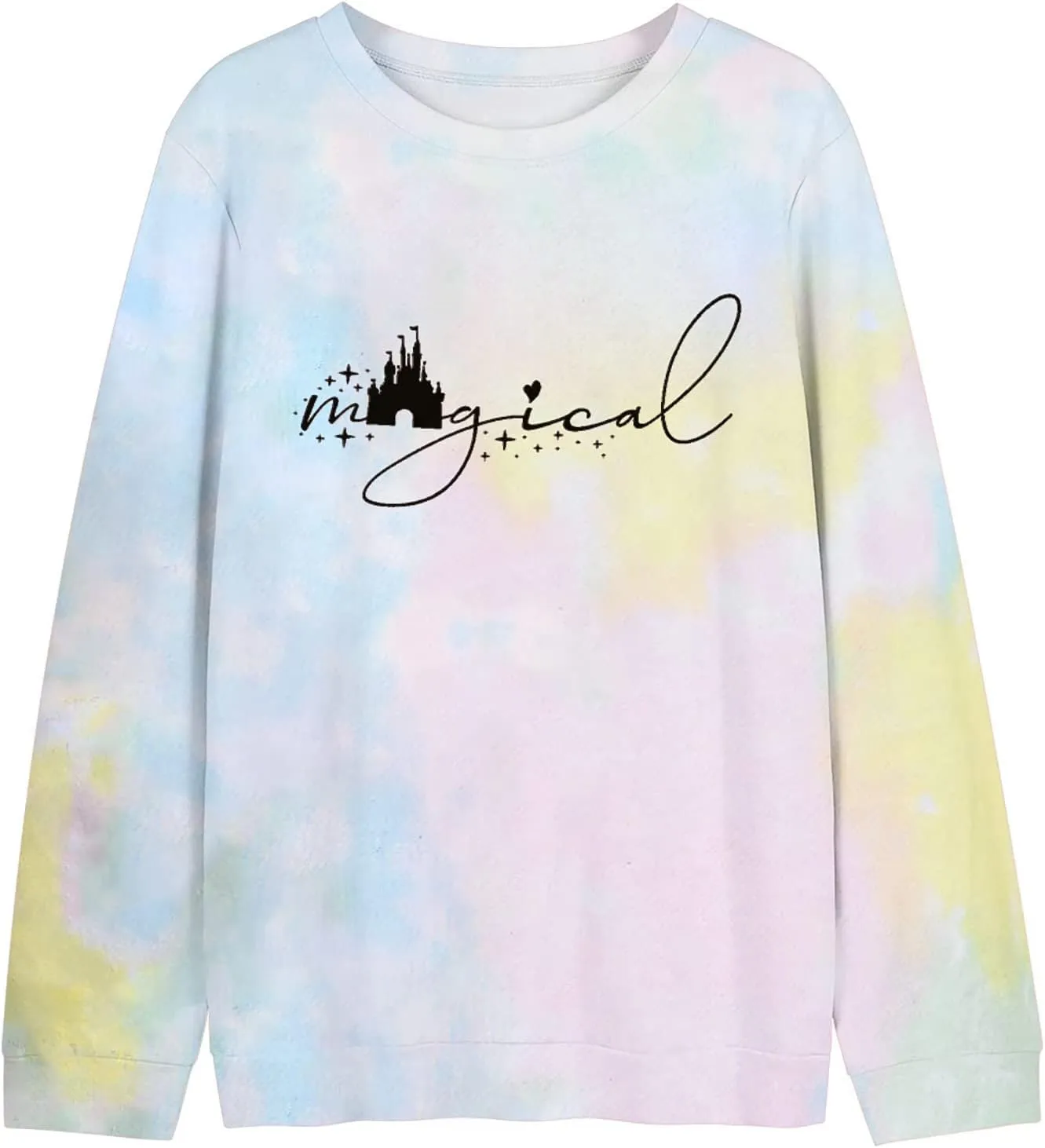 UNIQUENOE Magic Kingdom Sweatshirts For Women Magical Tshirt Family Vacation Tee Castle Graphic Short Sleeve Tops