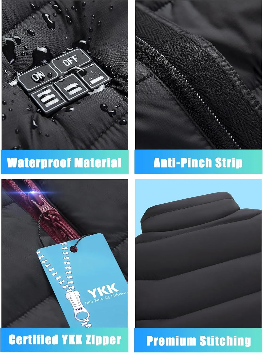 Upgraded Lightweight Heated Vest for Men and Women - Heating Vest with 10000mAh Large Capacity Battery Pack