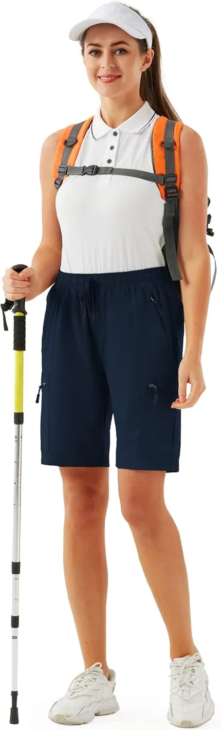 URBEST Women's Hiking Cargo Shorts Quick Dry Lightweight Summer Shorts for Women Outdoor Travel Golf Active