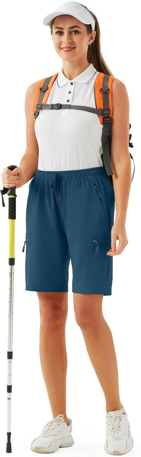 URBEST Women's Hiking Cargo Shorts Quick Dry Lightweight Summer Shorts for Women Outdoor Travel Golf Active