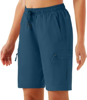 URBEST Women's Hiking Cargo Shorts Quick Dry Lightweight Summer Shorts for Women Outdoor Travel Golf Active