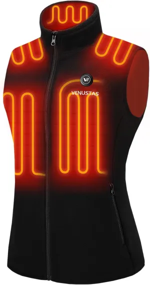 Venustas Women's Fleece Heated Vest with Battery, Lightweight Electric Heated Coat