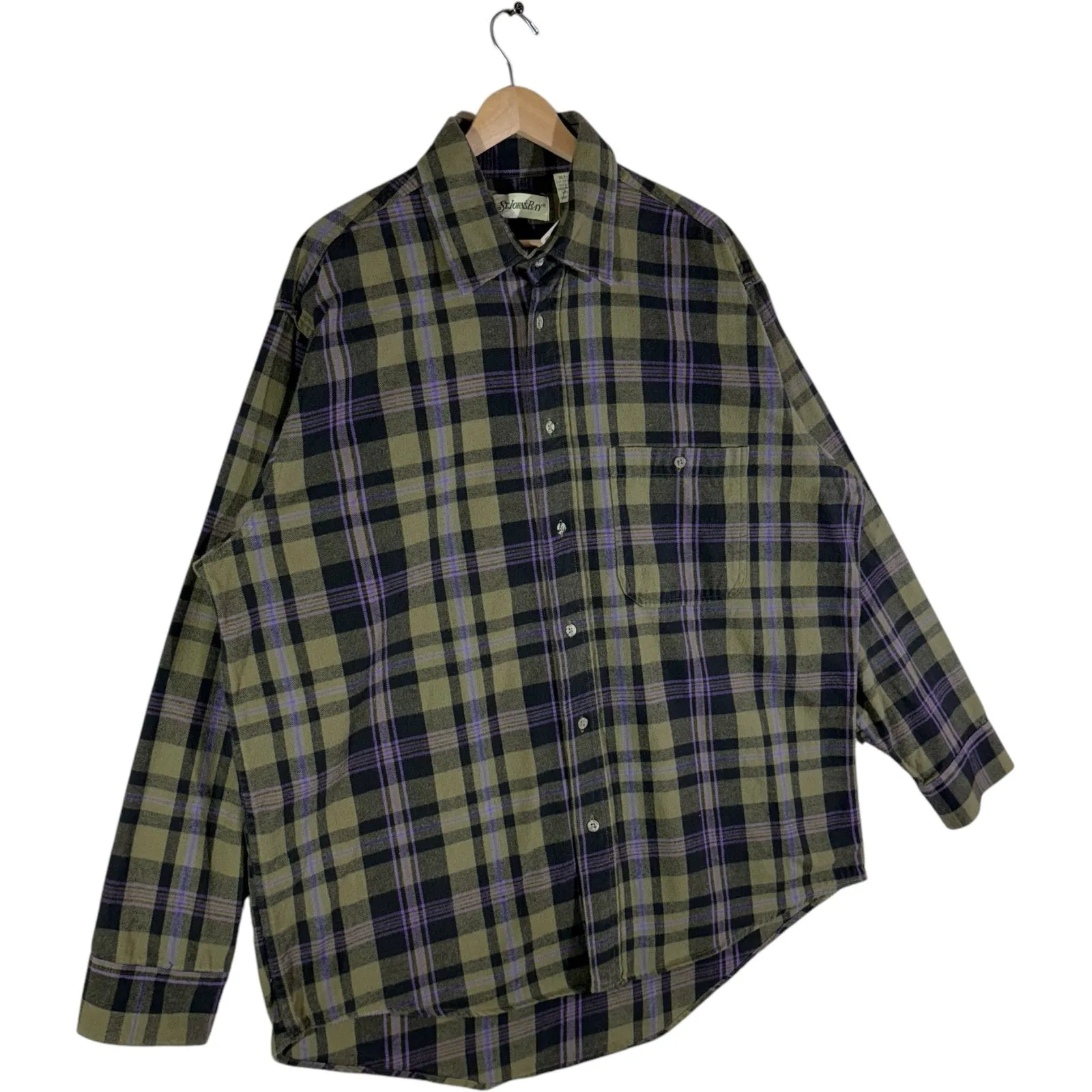 Vintage St John's Bay Plaid Button-Up Flannel