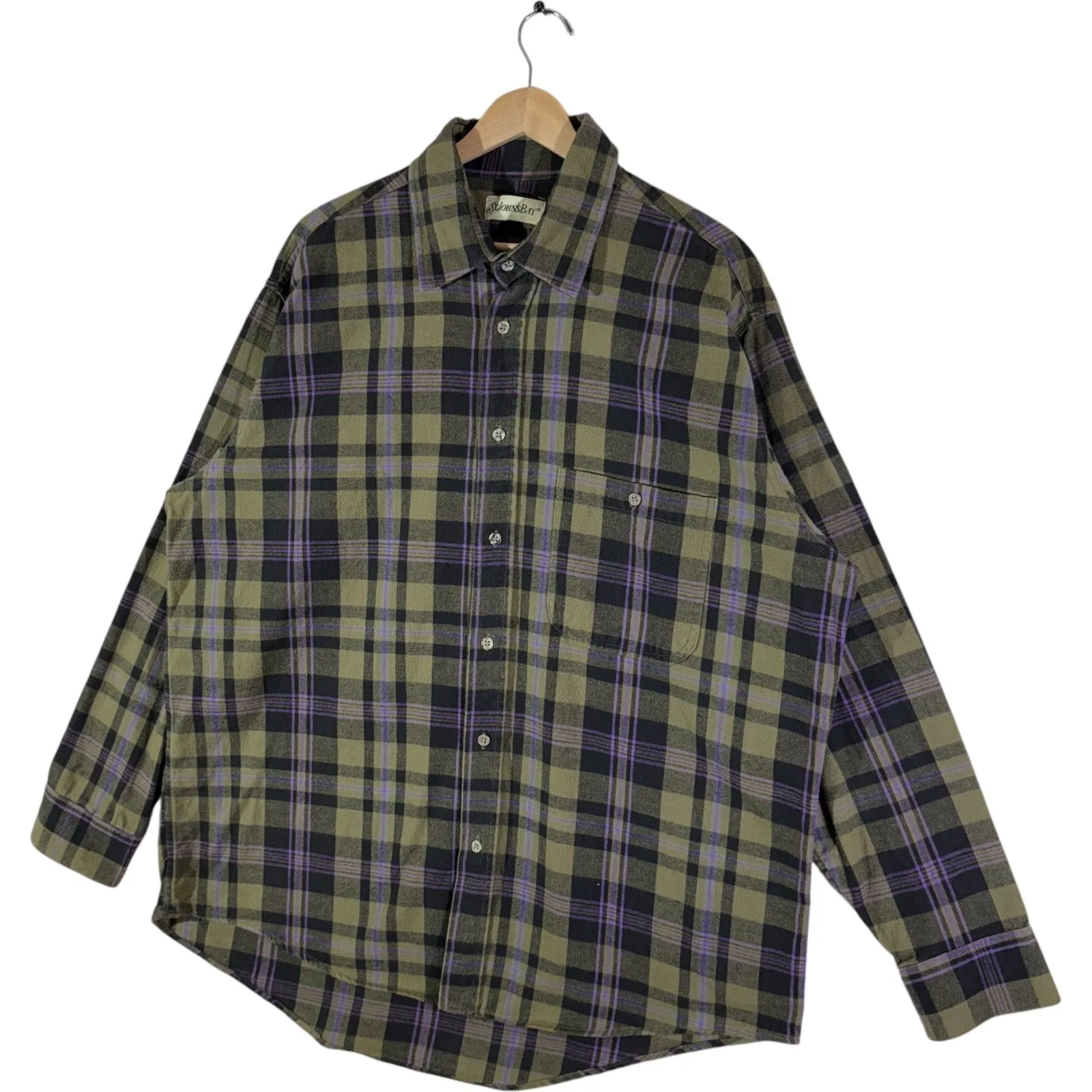 Vintage St John's Bay Plaid Button-Up Flannel