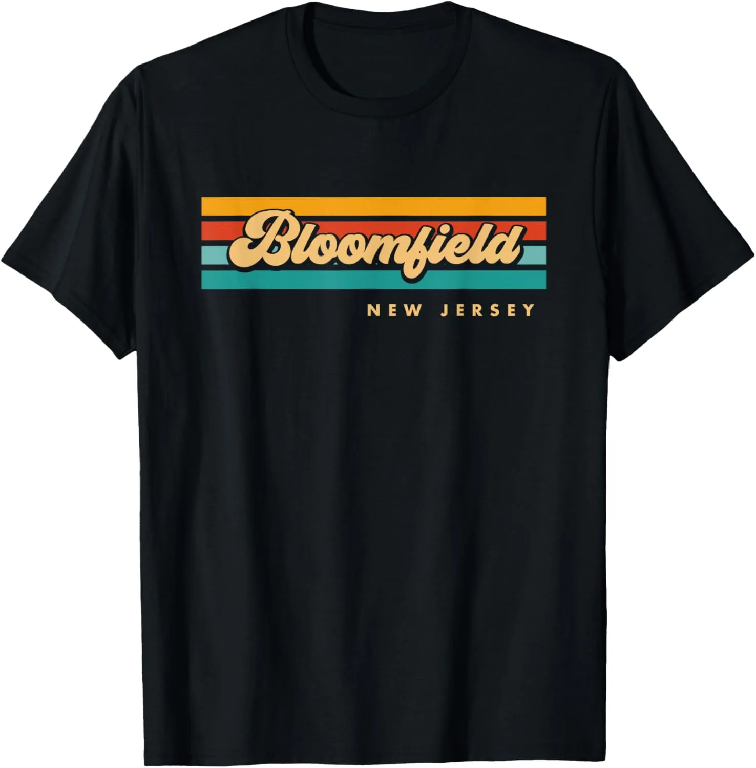 Vintage Sunset Stripes Bloomfield, New Jersey T-Shirt