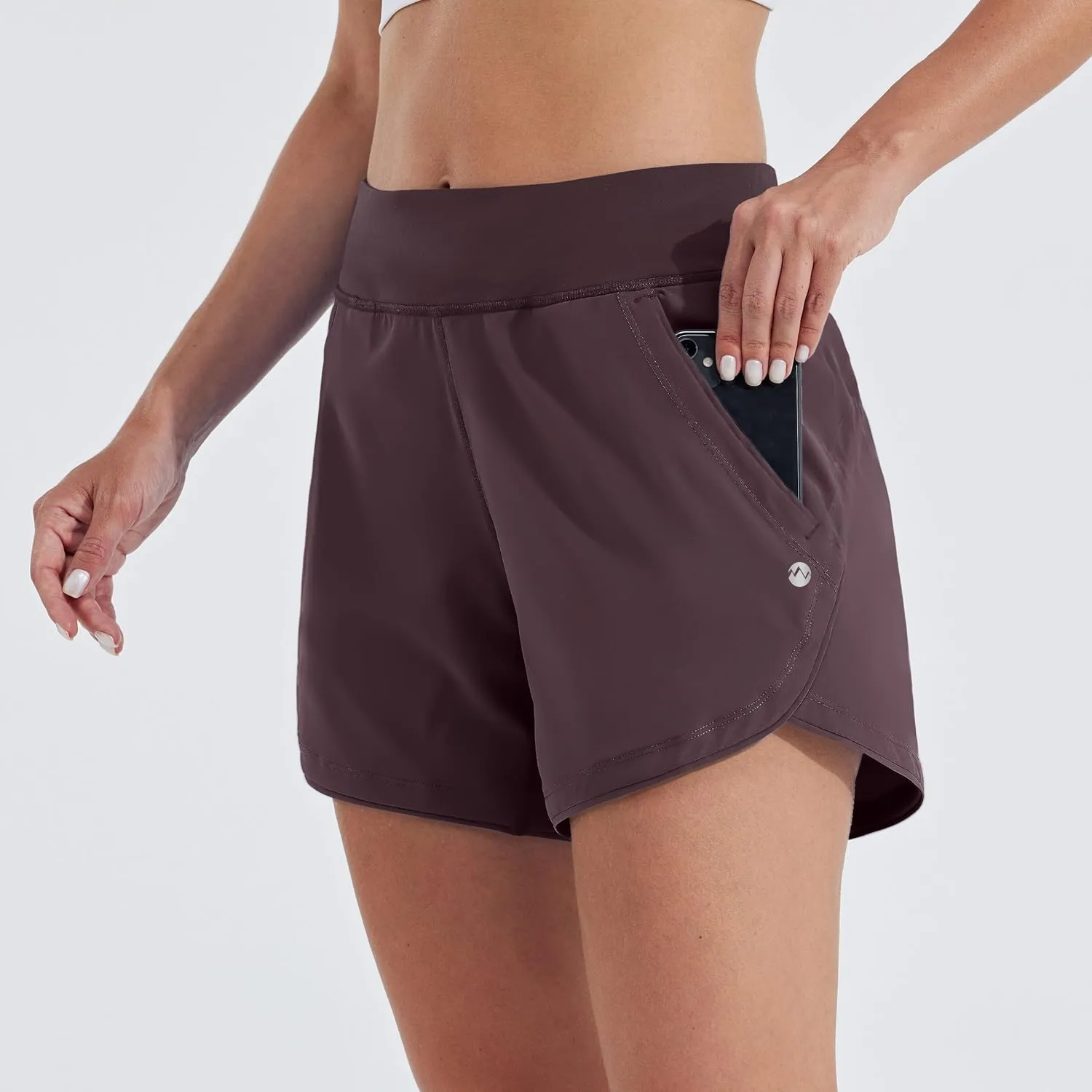 Willit Women's 5" Swim Board Shorts Quick Dry Beach Swimming Shorts UPF 50  High Waisted Liner Pockets