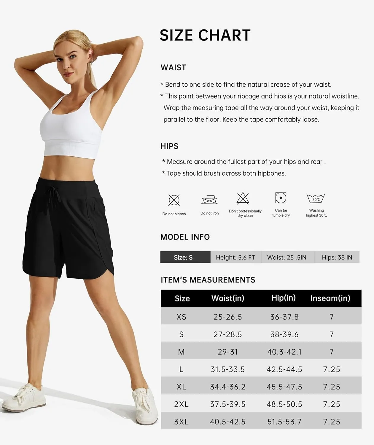 Willit Women's 7" Athletic Running Shorts Long Workout Hiking Shorts Quick Dry High Waisted Active Zipper Pocket