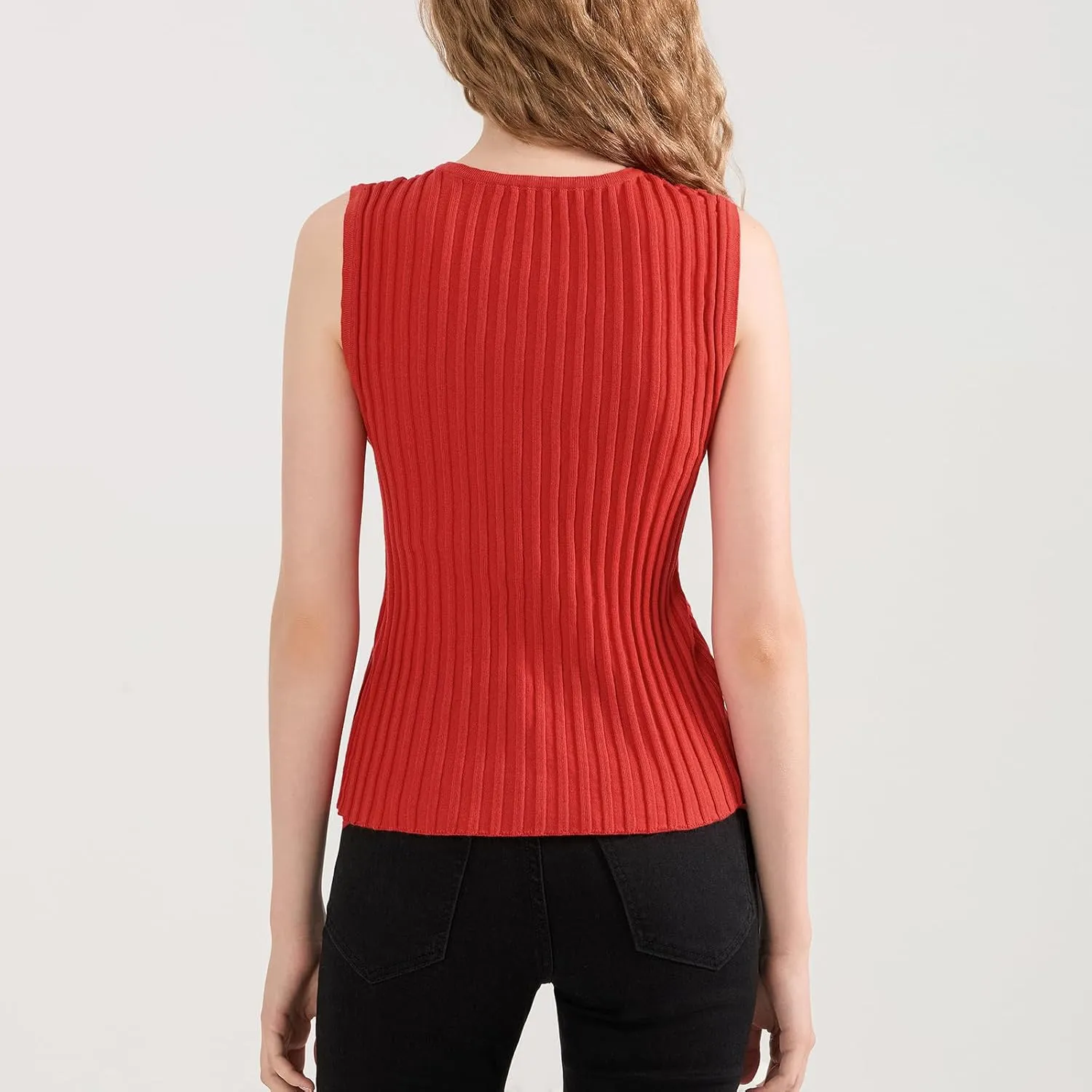 Women Button Up Vest Tank Top Ribbed Knit Sleeveless Slim Fit Shirt Summer Y2k Dressy Going Out Tops