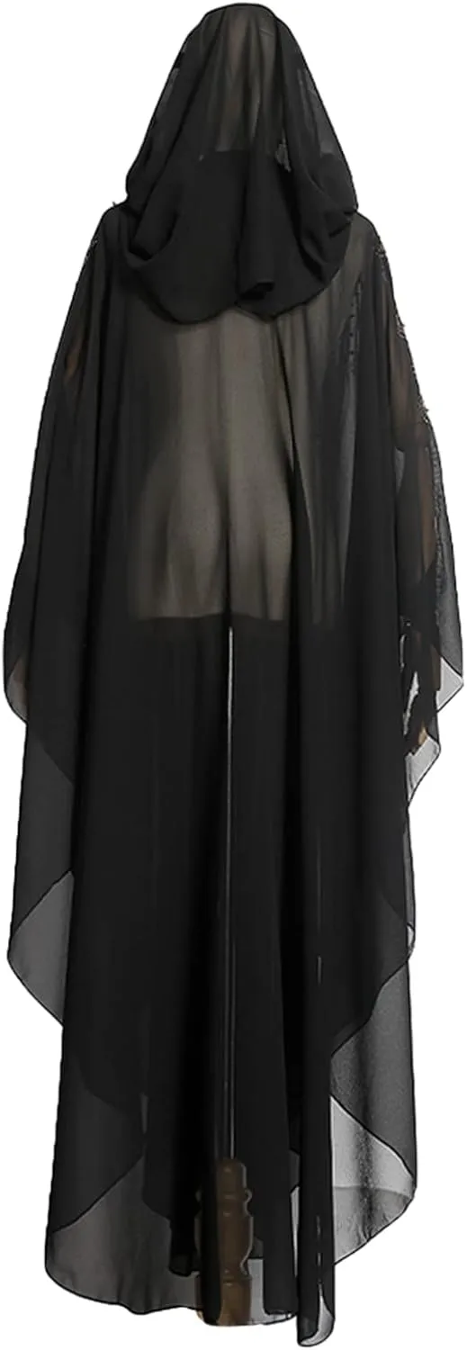 Women Muslim Cardigan Hijab Dress Batwing Hot Drilling Chiffon Kimono Islam Kaftan Robe African Dresses