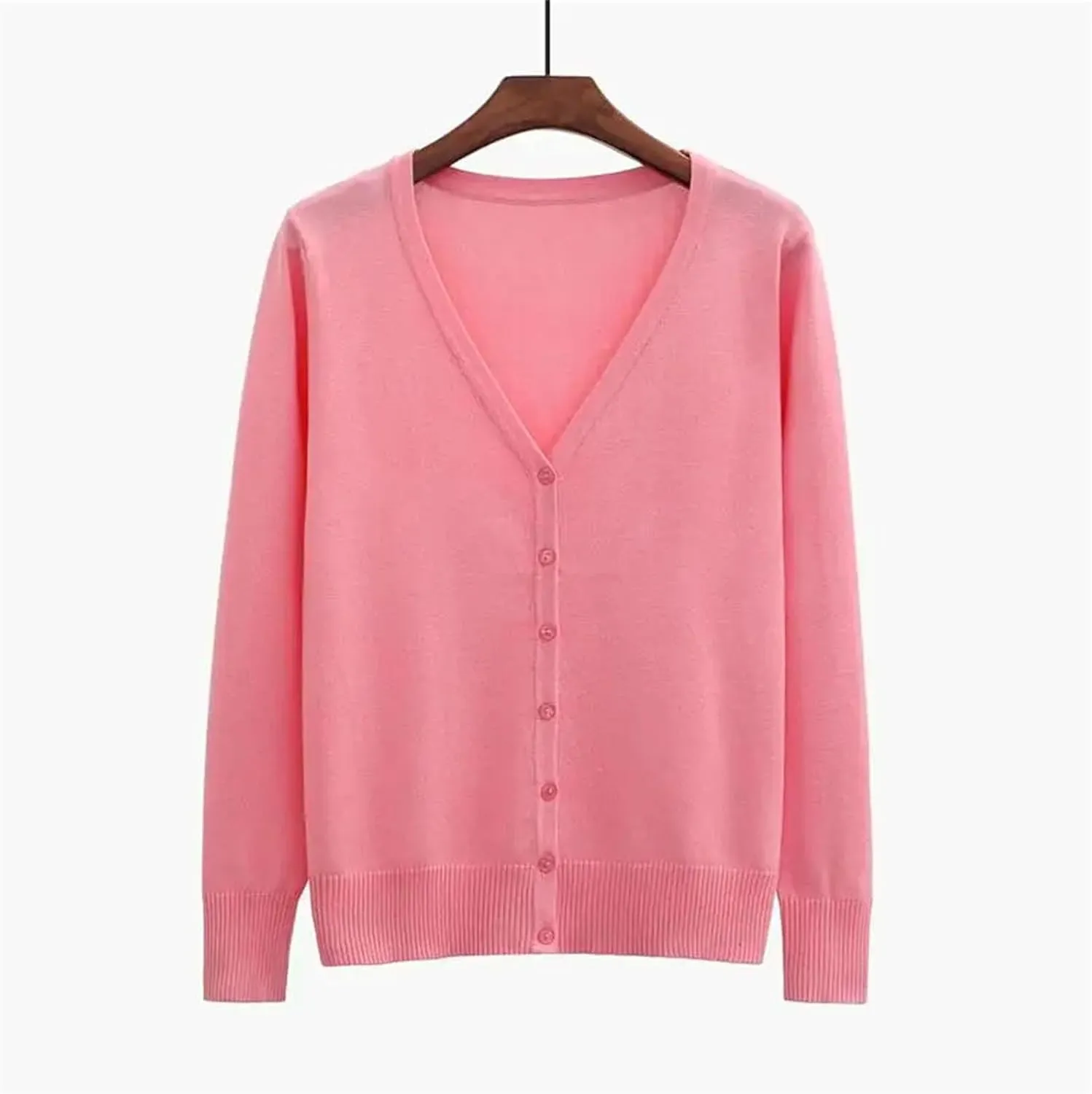 Women Spring Sweaters Long Sleeve Cotton Embroidery V-Neck Keep Warm Sweater Shirt