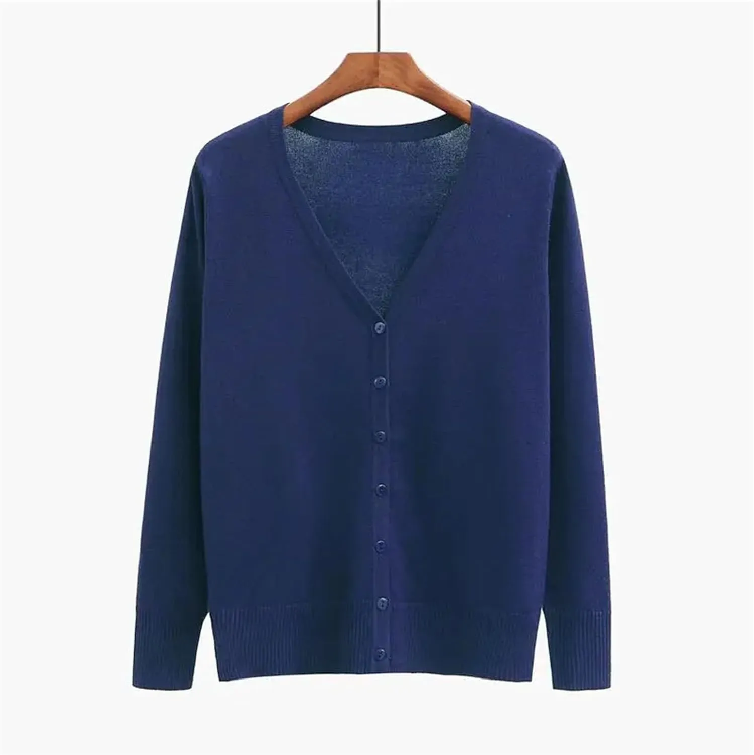 Women Spring Sweaters Long Sleeve Cotton Embroidery V-Neck Keep Warm Sweater Shirt