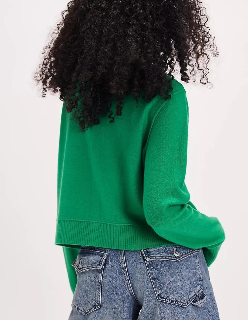 Women Y2K Open Front Button Down Knit Crop Cardigan Sweater Scoop Neck Long Sleeve Solid Causal Ribbed Top Fall