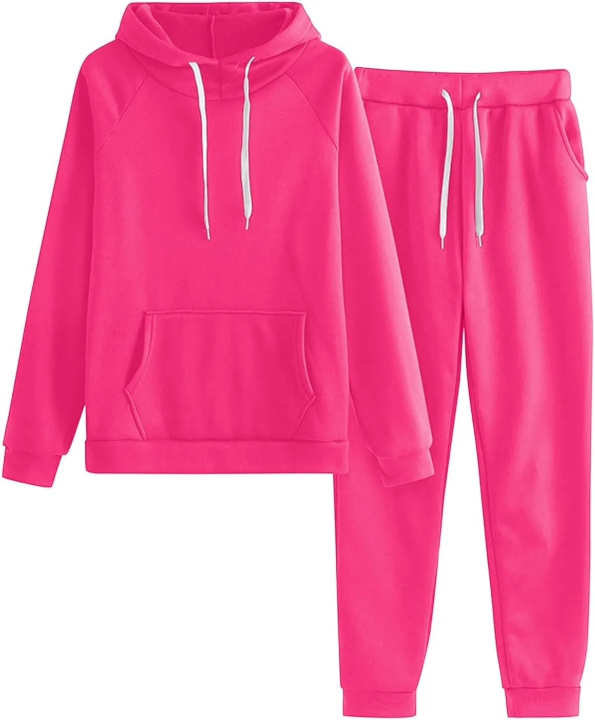 Women's 2 Piece Lounge Sets Long Sleeve Crewneck Active Sweat Jogger Sweatsuit Sets Sweatsuits