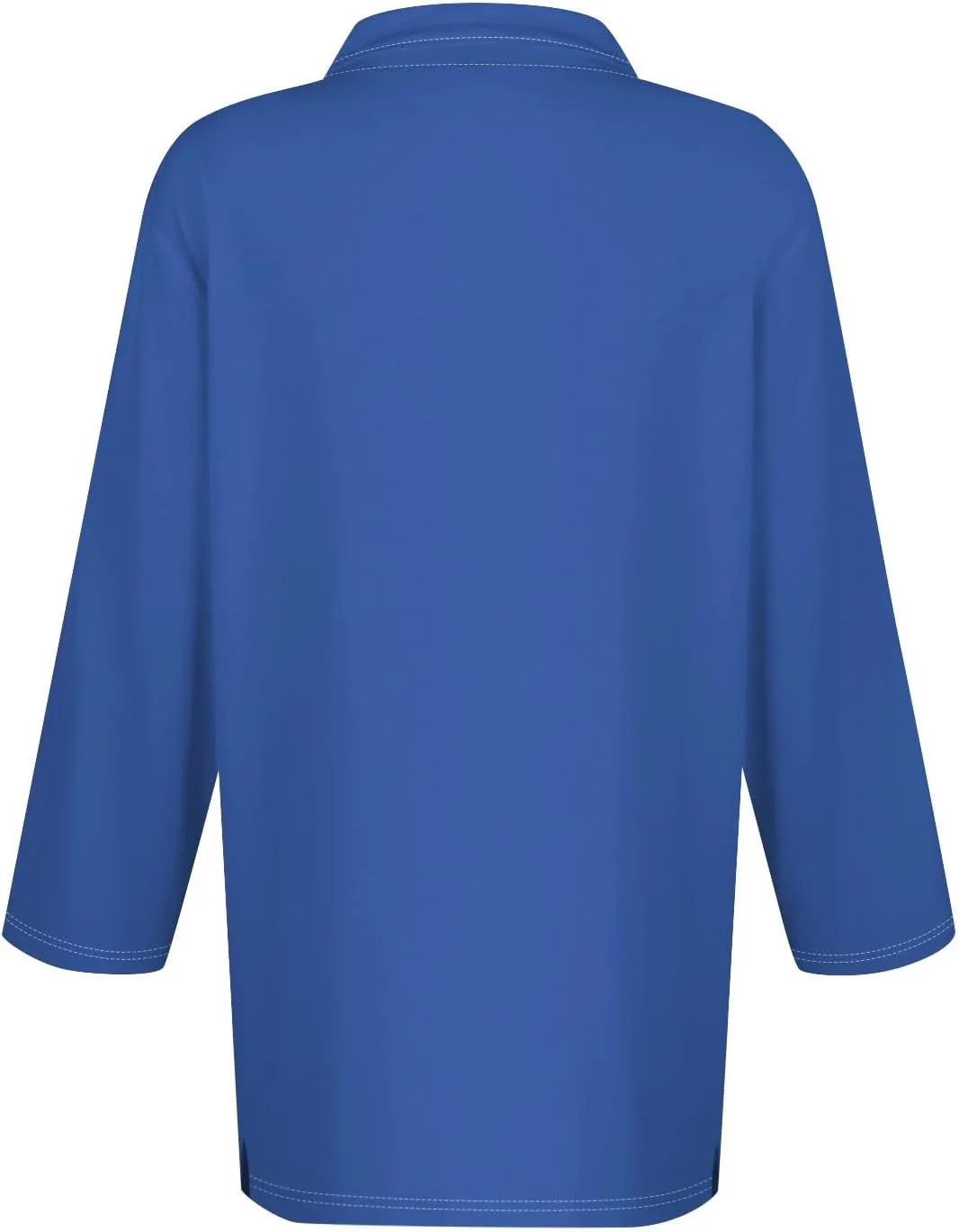 Womens 3/4 Sleeve Polo Shirts 2024 Fall Dressy Button Down Collared Blouses Solid Tunic Tops for Work Golf