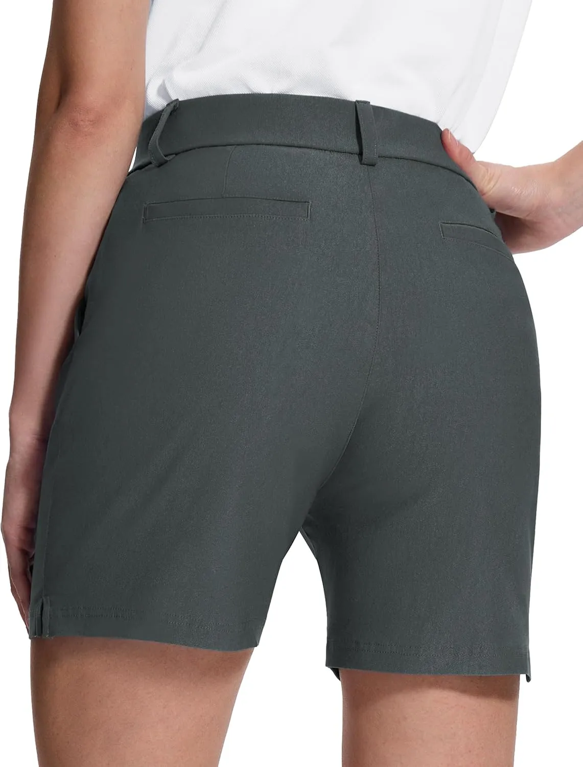Womens 5" Golf Hiking Shorts with Pockets Quick Dry Stretchy Shorts for Women Mid Rise Dressy Work Casual Summer