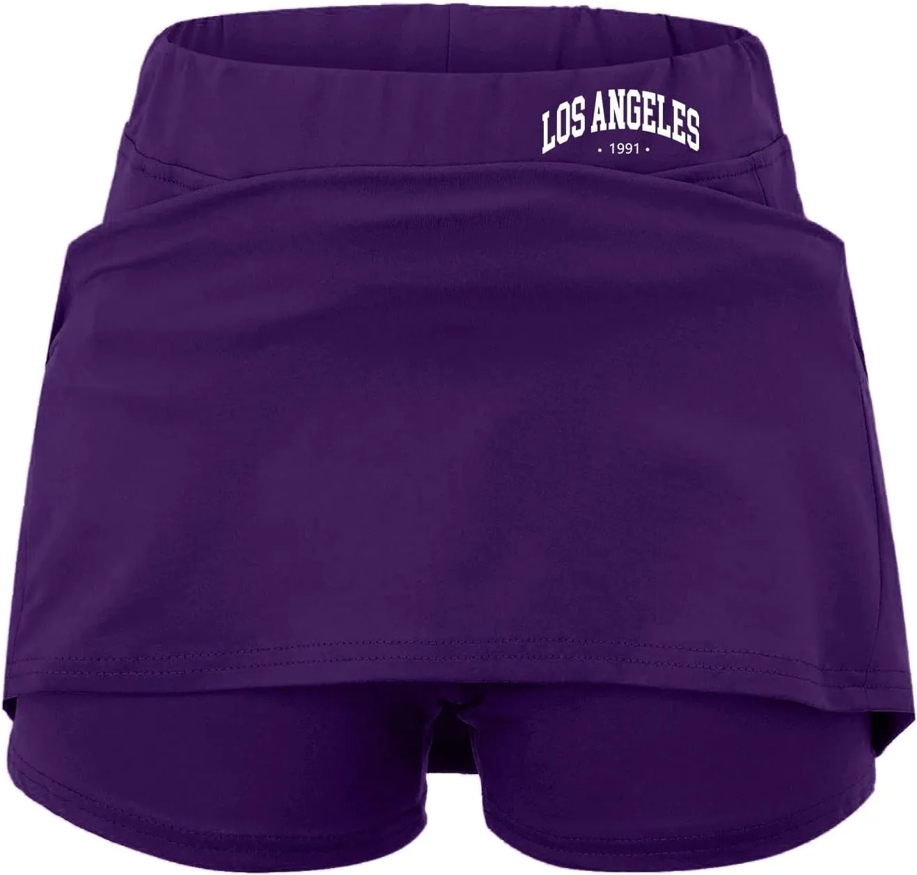 Women's Athletic Skorts 2025 Summer Los Angeles High Waisted Tennis Shorts Sports Running Gym Breathable Skirt Shorts