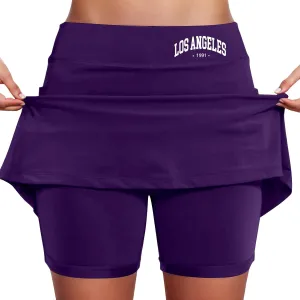 Women's Athletic Skorts 2025 Summer Los Angeles High Waisted Tennis Shorts Sports Running Gym Breathable Skirt Shorts