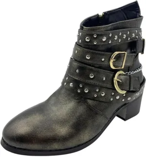 Women's Boots Ankle Womens Black Booties Low Heel Women's Casual Boots Hiking Boot Laces Men Closed Toe Indoor and Outdoor Lace-up Round Toe Comfortable Low Heel