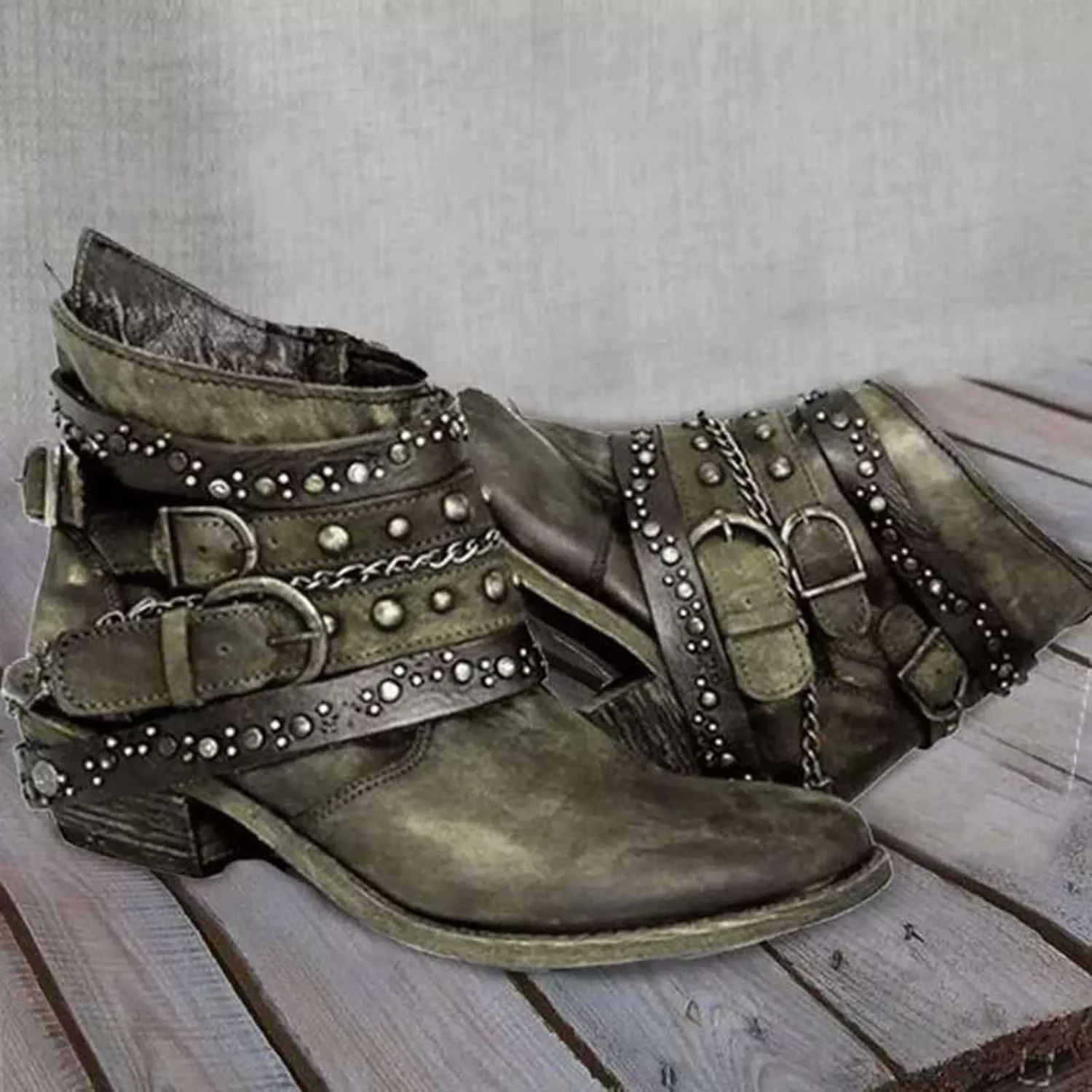 Women's Boots Ankle Womens Black Booties Low Heel Women's Casual Boots Hiking Boot Laces Men Closed Toe Indoor and Outdoor Lace-up Round Toe Comfortable Low Heel